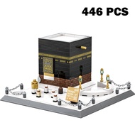 MOC Kiến trúc nổi tiếng thế giới Mecca Hồi giáo Kaaba Mô hình Street View Khối xây dựng Lắp ráp Gạch