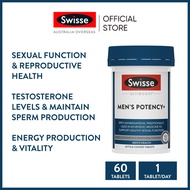 Swisse Ultiboost Mens Potency+ 60 Film Coated Tablets (Ashwagandha Tribulus Citrulline & Zinc) [Vega