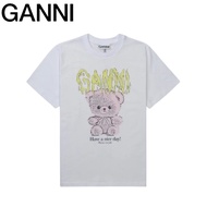 [GANNI] Basic Jersey Teddy Relaxed Fit T-shirt - White