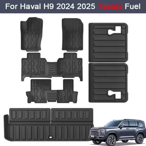 for Haval H9 2024 2025 Fuel 7 Seats Car Floor Mats Waterproof Foot Pad TPE Car Carpet Floor Liners T