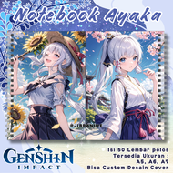 NOTE BOOK ANIME AYAKA GENSHIN IMPACT / NOTEBOOK ANIME AYAKA GENSHIN IMPACT / ANIME AYAKA GENSHIN IMP