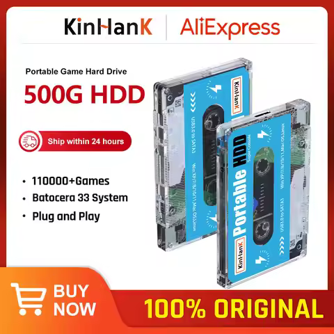 Kinhank Super Console X Batocera 33 500G Hard Drive Disk 110000+ Retro Video Games For PS1/SS/DC/MAM