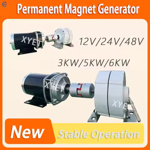 Low Noise 5KW Free Energy Alternator 6KW Permanent Magnet Generator 12V 24V 48V AC Output Electric D