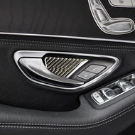 Dành cho Xe Mercedes Benz W205 C E Class GLC Sợi Carbon Tay Nắm Cửa Nội Thất Miếng Dán