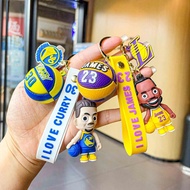 Star Kobe James Curry Irving Cartoon Keychain Bag Pendant Car Key Pendant Summer Promotion] 4.29