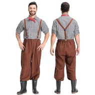 ❋Halloween Adult Grandpa Old Man Dress Up European Vintage Farmer Farm Farmer Old Man Stage Show⚘