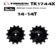 ลูกกลิ้งตีนผีจักยานเสือภูเขา 12SPD TOKEN TK1744X 14-14T SRAM&Shimano