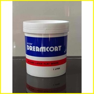 ☼ △ ☍ DREAMCOAT FLAT LATEX AND GLOSS WHITE 4 LITERS / 1 GALLON | ACRYLIC ODORLESS PAINT | WATERBASE