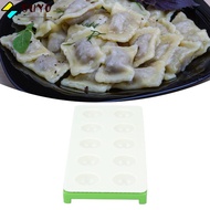 SUYO Ravioli Maker Press, 10 Holes Aluminum Alloy ABS Ravioli Mold, Durable Efficient Green Silver P