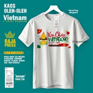 VIETNAM HANOI SOUVENIR T-SHIRT WITH HANG PREMIUMTAG COTTON MATERIAL PREMIUM SOUVENIR GIFT