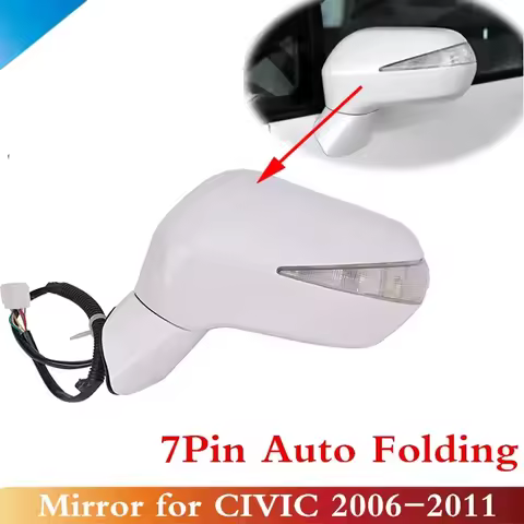CAPQX Electric auto folding closed with LED Turn Signal Rearview Mirror 76250-SNB-H01 For CIVIC FA1