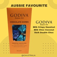 Godiva Chocolate Domes Gold Box 350g (Double Chocolate, Milk Coconut & Crispy Hazelnut)