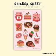 Strawberry Lover Sticker Sheet | Waterproof Vinyl Sticker | paperotti.ig