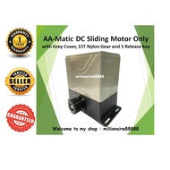 AA-Matic DC Sliding Motor with Grey Cover and 15T Nylon Gear - Auto Gate System