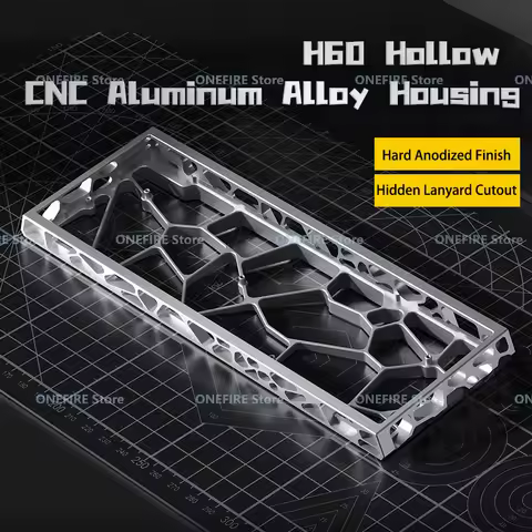 Wooting 60HE GH60 Holy60 Hollow Aluminum Keyboard Case Shell 60% Keys Layouts For Mad 60he Raven61 A