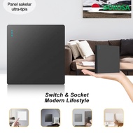SOKOSA Electric Switch Push On Light Switch 1 Gang 1 Way 1 Gang 2 Way Black