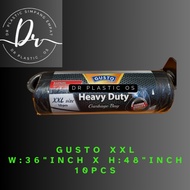 GUSTO HEAVY DUTY GARBAGE BAG -PLASTIK SAMPAH BERKUALITI/SAIZ XXL- BEG SAMPAH