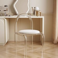 內地直送 - 全國包送裝現代簡約化妝椅水晶透明亞克力椅子餐椅妝臺椅書桌椅
