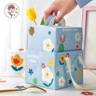 4/5/6/8 inch Cake pastry dessert packaging box - gift packaging boxes with handle / Simple Cake Box 