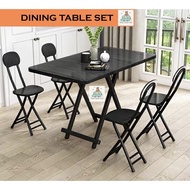 Foldable Dining Table Set Dining Chair Simple Folding Portable Table Stall Table Set