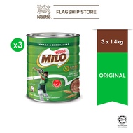 NESTLÉ MILO Activ-Go Chocolate Malt Powder Tin 1.4Kg Bundle of 3