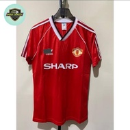 JERSEY BOLA RETRO MANCHESTER UNITED MU EMYU HOME SHAPR GRADE AAA 1988 1989
