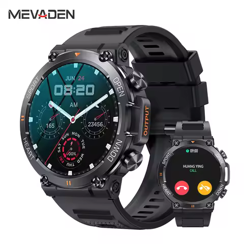 MEVADEN 1.39 Inch HD Bluetooth Call Smart Watch Men Sports Fitness Tracker Heart Monitor 400mAh Smar
