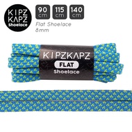 KIPZKAPZ F18 Blue Green 90cm 115cm 140cm - Flat Shoelaces Flat Shoelaces 8mm