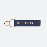 Personalised Saffiano Leather Keychain - Customise with Name - Christmas Gift Ideas