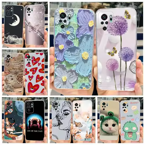 For Xiaomi Redmi Note 10 4G Case Redmi Note 10S Luxury Painted Cover Cases For Xiaomi Redmi Note 10 
