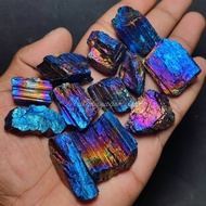 batu akik tourmaline aura plating with titanium ( treated ) / batu tourmaline aura plating