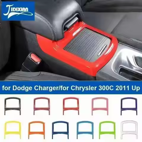 JIDIXIAN Car Cup Holder Frame Decoration Cover for Dodge Charger 2011 Up for Chrysler 300C 2011-2026
