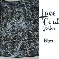 Hijaberstex 1/2 Meter Kain Brokat Lace Cord Glitter | Terlaris |