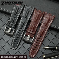 2024❆ VEWAWA Crocodile pattern royal oak leather watch strap for Audemars Piguet AP26470 26133 15703 cowhide strap 28m