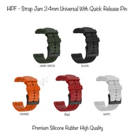 HPF 24mm Universal Watch Strap - Silicone Rubber Strap Metal Buckle