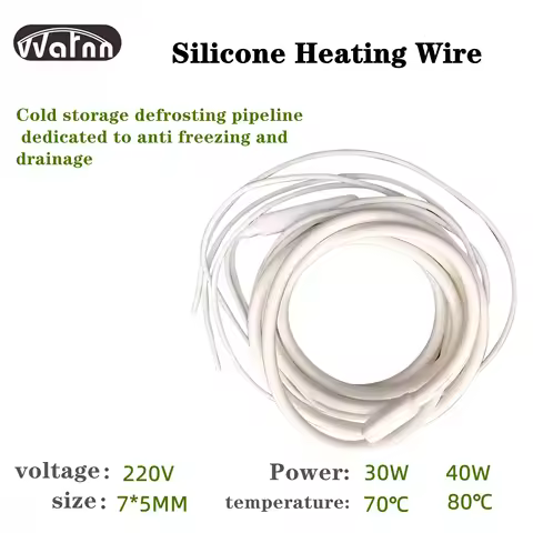 Defrost Heater Wire for Refrigeration, Cold Storage, Water Draining, Defroster, 220V,30w, 1.5m-20m, 
