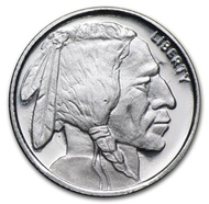 Indian Buffalo Silver Round 1/4 Oz Silver Coin