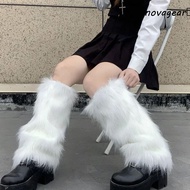 Novagear Lolita Boots Cover - Thick Faux Fur Leg Warmers for Cozy Feet & Legs