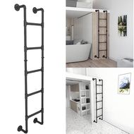 Loft Straight Ladder Retro Home Dormitory Iron Art Up and Down Bed Climbing Ladder Student Attic Sta