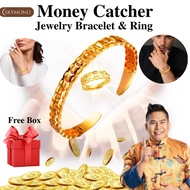 COD Women Gold Feng Shui Bracelet Bracelet Stainless Money  Charm Bracelet Charm Lucky Men Catcher