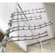 Square Bar Waterfall Hook C/W 7Balls & 9Balls