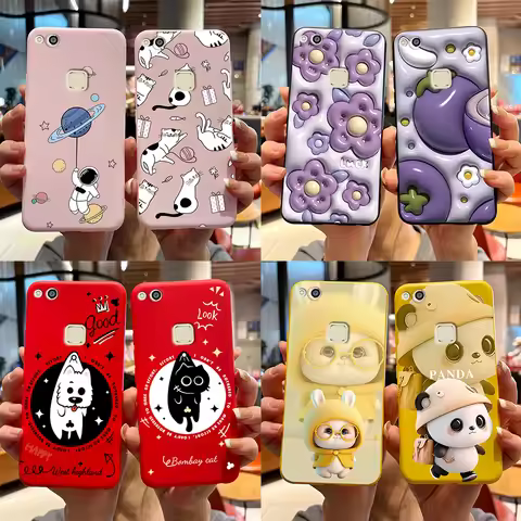 For Huawei P10 Lite Case WAS-LX1 WAS-LX2 Cute Couple Rabbit Cover Soft Silicone Phone Case For Huawe