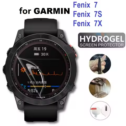 10PCS TPU Hydrogel Screen Protector for Garmin Fenix 7 / Fenix 7s Solar / Fenix 7X Sapphire Smart Wa