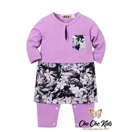 Baju Melayu Baby Boy Samping Romper 100% Cotton Premium Baju Raya 2024 Green Lilac Pink Nude Maroon Navy Blue