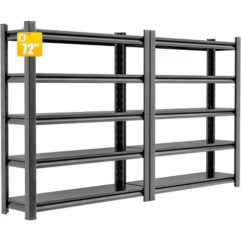 Garage Shelving Unit ,Heavy Duty Storage Shelves Easy Assembly Adjustable Metal Steel Utility Shelf 