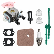 KANGN 9 Pcs/Set Carburetor Kit, with Primer Bulb with Gasket Carburetor Replacement, Complete Assemb