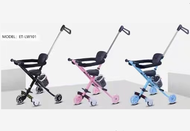 ASBIKE MAGIC FOLDABLE STROLLER EXOTIC ET-LW101 BACK BACK 5 WHEELS BABY WITH BASKET