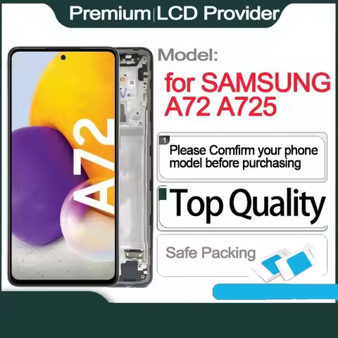 AMOLED Touch Screen Replacement for SAMSUNG A72, 6.7 ", SM-A725F, SM-A725F, DS, SM-A725M Display