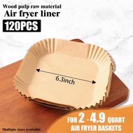 Disposable Paper Liners, Square Airfryer Parchment Cooking Non-Stick Liner Accessories, Frying Pan, 