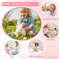 Simulation Battery Operated Rabbit Plush Toy Pet That And Has Ears Walk, Bark Can L1u8